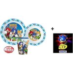 Mgs33 sonic l herisson service de table pour enfant avec assiette bol � c�r�ales et gobelet r�utilisable ...