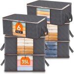 Mhy� lot de 6 sacs rangement v�tements 35l. pliable pour sous lit housse couette et organisateur placard ...