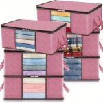Mhy� lot de 6 sacs rangement v�tements 35l. pliable pour sous lit housse couette et organisateur placard ...