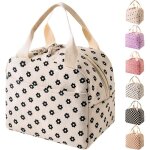 Mhy� arae sac isotherme repas r�utilisable pour femmes - grande lunch box compartiment�e beige