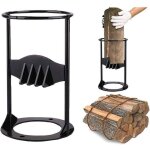 Mhy� - fendeur manuel � bois de chauffage 1 pi�ce. noir outil camping pour fendre b�ches en plein air ...
