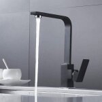 Mhy� - mitigeur de cuisine robinet de cuisine carr� avec bec haut - mitigeur pour �vier de cuisine - ...
