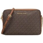 Sac bandoulire - sac bandoulire michael kors jet set  logo imprim - grand modle - marron