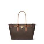 Michael kors hamilton moderne - grand sac cabas logo mk brun - noisette 30f5gnxt3b - 252