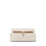 Michael kors hamilton moderne - petit sac bandouli�re logo mk vanille - noisette 32f5gnxc0b - 149