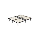Michel - sommier 140x200 noir cadre a lattes renforc au niveau du bassin 9 pieds hauteur 29 cm en metal ...