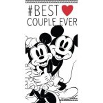 Serviette de plage - mickey - minnie - vintage retro - 70x140 cm - microfibre - 250 gsm