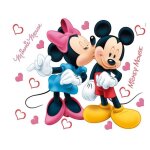 Mickey & minnie maxi stickers muraux 85x65cm