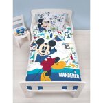 Mickey mouse wanderer junior housse de couette et taie doreiller