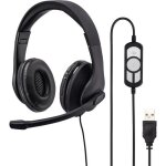 Hama micro - casque supra - auriculaire filaire stereo noir volume r�glable mise en sourdine du microphone ...