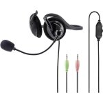 Hama nhs - p100 micro - casque supra - auriculaire filaire stereo noir volume rglable mise en sourdine ...