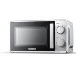 Micro - ondes 20 l compact �l�gant � commandes m�caniques d�cong�lation et plateau verre