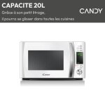 Micro - ondes candy timeless cmxw20dw 700w 20l digital blanc - fonction dconglation - 5 niveaux de ...