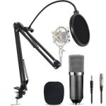 Microphone � condensateur - studio enregistrement professionnel - bonne polaire de cardio�de - noir