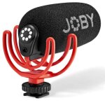 Microphone joby wavo - noir rouge - amliorez la qualit audio de votre appareil photo ou tlphone