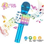 Microphone karaok sans fil micro karaok bluetooth avec 5w haut parleur microphone portable pour enfants ...