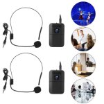 Microphone sans fil - uhf - portable - cran led - 2 metteurs et 1 rcepteur - 50m porte