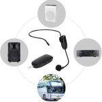 Microphone noir serre tte sans fil micro stro radio amplificateur de voix hb044