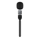 Microphone portable sans fil poign�e interview avec bonnette anti vent noir