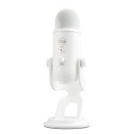 Microphone usb - blue yeti - pour enregistrement streaming gaming podcast sur pc ou mac - blanc