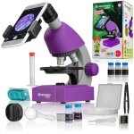 Microscope 40x - 640x - bresser junior - �clairage led - kit dexp�rimentation - violet