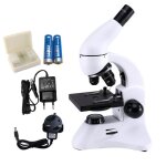 Microscope adulte portable optique - biologique avec des lamelles led 400x et des coupes biotiques Microscope adulte portable optique - biologique avec des lamelles led 400x et des coupes biotiques