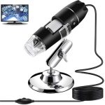 Microscope numrique usb - zoom 1000x - 8 led - photos et vidos - fishtec - gris