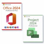 Microsoft office 2024 professional plus + microsoft project 2024 professional licence pour 3 pc