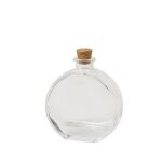 Mignonnette verre bouchon li�ge 100ml 9x10x3. 6cm transparent