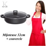 Mijoteuse - klaus - 32cm - antiadhsif - pierre granit cramique triple paisseur