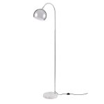 Milan lampadaire arc en métal - 44x25xh155 cm - gris chromé - base marbre - e14 40w Milan lampadaire arc en métal - 44x25xh155 cm - gris chromé - base marbre - e14 40w