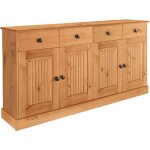 Mille - buffet avec 4 portes et 2 tiroirs en pin naturel