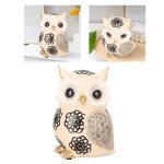 Milleplus - statuette de chouette mignonne en rsine avec de gros yeux - dcoration pour tagre salon ...