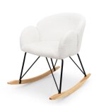 Milton & oldbrook chaise  bascule rovin blanc peau de mouton
