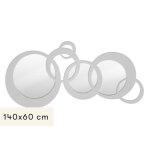 Milton & oldbrook miroir mural 140 x 60 cm lyon argent