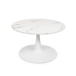 Milton & oldbrook table basse  80 cm prague marbre blanc