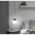 Mine - suspension dporte mtal / bois / verre anthracite 18, 5cm
