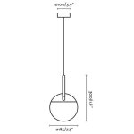 Suspension - faro barcelona - mine - m�tal / bois / verre - blanc - �185 cm