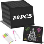 Mini ardoises effa�ables 10x75 cm - 30 pi�ces & 6 stylos � craie - r�utilisables pour �v�nements et �tiquettes ...