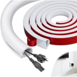 Mini blanc goulotte passe cable adh�sif 3m flexible goulotte electrique cache cable mural demi rond goulotte ...