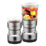 Mini - blender 2 - en - 1 - cheffinger - 300w - lames inoxydables - moulin � caf� - compact et silencieux ...