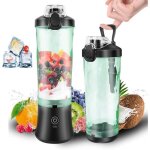 Mini blender portable 600ml mixeur lectrique dayplus avec 1 tasses 4000mah usb pour fruits smoothies ...