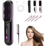Mini brosse lissante sans fil rechargeable 3 temp�ratures avec �cran led anti - br�lure pour tous types ...