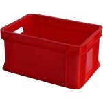 Mini caisse rangement plastique rouge artecsis - 11l - 35x24x18cm - bac plastique - rangement bureau ...