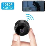 Mini camera espion - hd 1080p - wifi sans fil - vision nocturne - detecteur de mouvement - noir Mini camera espion - hd 1080p - wifi sans fil - vision nocturne - detecteur de mouvement - noir