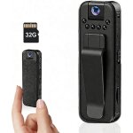 Mini camera espion sans fil 1080p cam�ra corporelle avec carte tf 32 go objectif rotatif � 180� vision ...