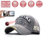 Mini cam�ra hd 1080p casquette gris chapeau wifi vision nocturne sport pleinair