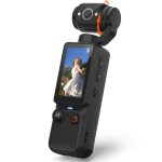 Mini cam�ra vid�o vlog objectif rotatif 180� cam�ra de poche avec audio et carte 32go autonomie 7h noir ...