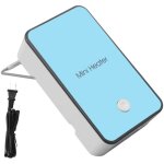 Mini chauffage chauffage rapide � faible bruit miniwatt bleu chauffe - bureau portable avec support rotatif ...