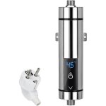 Mini chauffe - eau instantan� �lectronique mini 3. 5kw argent - compact et efficace